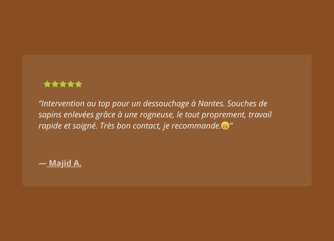 Dessouchage'Express - AVIS